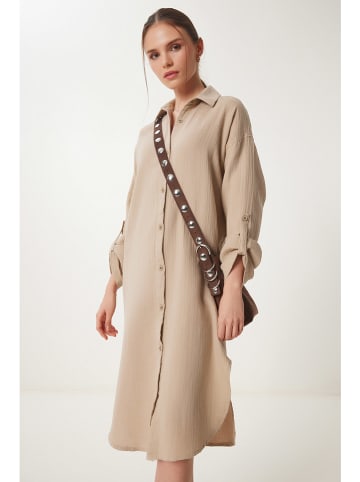 Happiness Istanbul Hemdkleid in Beige