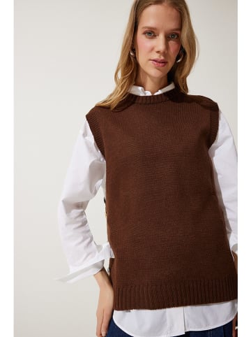 Happiness Istanbul Bezrękawnik w kolorze brązowym