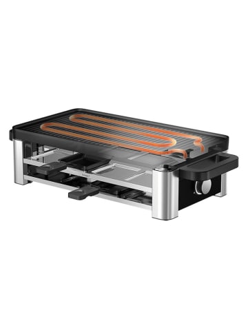 WMF Raclette "For 8" w kolorze srebrno-czarnym - 44 x 13,2 x 24 cm