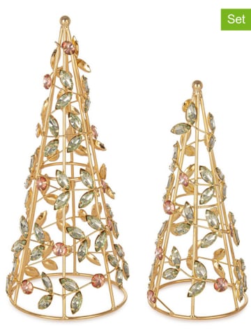 Bizzotto 2er-Set. Dekofiguren in Gold 