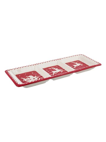 Bizzotto Serveerplateau "Gifty" rood/wit - (B)35,5 cm