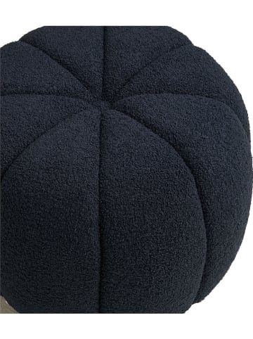 House Nordic Pouf "Paisley" in Dunkelblau - (H)38 x  Ø 48 cm