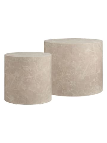 House Nordic 2-delige set: bijzettafels "Prague" beige