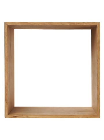 House Nordic Wandregal "Lattoon" in Hellbraun - (B)30 x (H)30 x (T)18 cm
