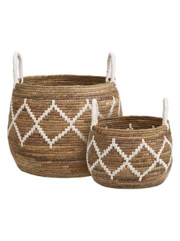 House Nordic 2er-Set: Aufbewahrungskörbe "Altea" in Braun