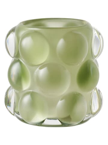 House Nordic 2-delige set: kaarshouders groen/beige - (H)8 x  Ø 8,5 cm