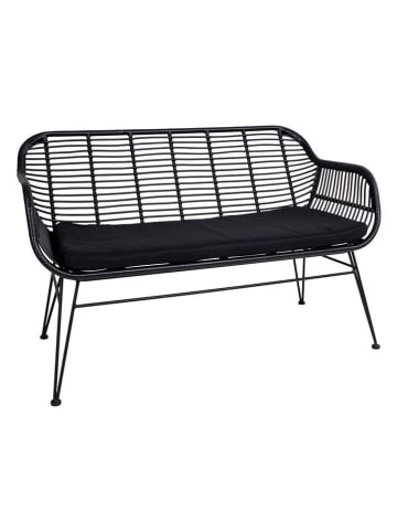 House Nordic Bank "Trieste" in Schwarz - (B)136 x (H)81 x (T)68 cm
