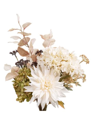 House Nordic Kunstboeket "Hydrangea" crème/wit/groen - (H)67 cm