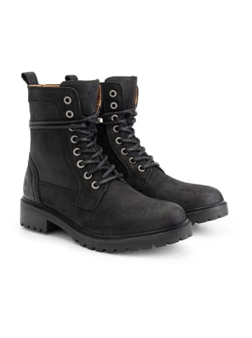 TRAVELIN' Leder-Boots "Kvistrup" in Schwarz