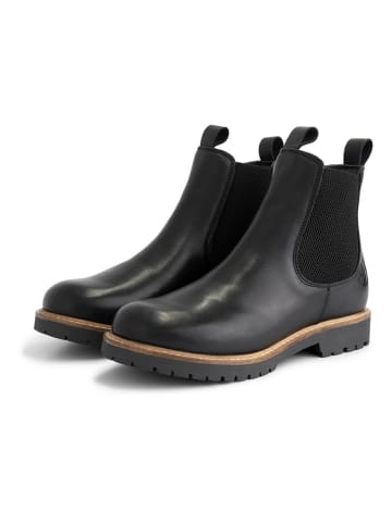 TRAVELIN' Leren chelseaboots "Randers" zwart