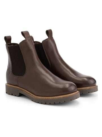 TRAVELIN' Leren chelseaboots "Rosseland" bruin