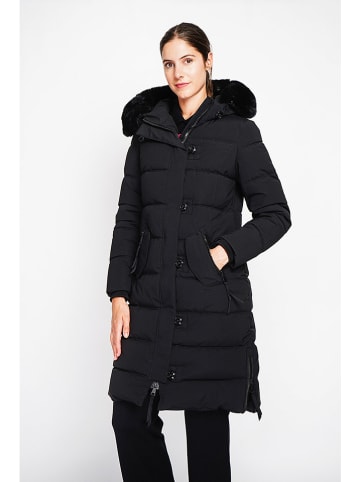 ASSUILI Płaszcz pikowany w kolorze czarnym