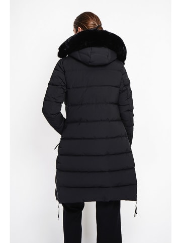 ASSUILI Steppmantel in Schwarz