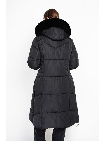 ASSUILI Steppmantel in Schwarz