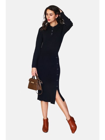 ASSUILI Strickkleid in Schwarz