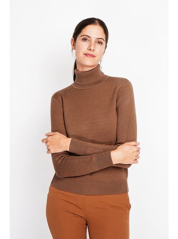 ASSUILI Rollkragenpullover in Braun