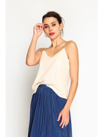 ASSUILI Paillettentop in Beige