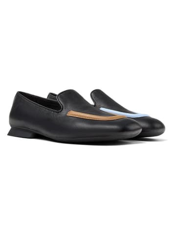 Camper Leren mocassins zwart/lichtbruin/lichtblauw