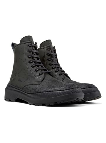 Camper Leren boots kaki/zwart
