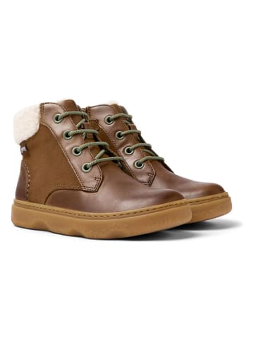 Camper Leder-Winterboots in Hellbraun