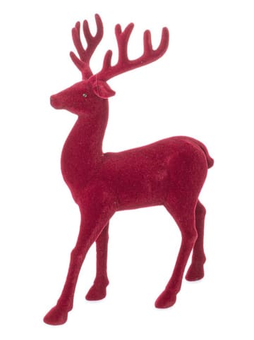 Bizzotto Decofiguur "Reindeer" bordeaux - (H)32 cm