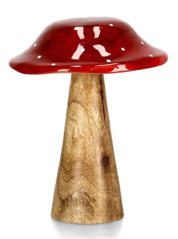 Bizzotto Dekofigur "Mushroom" in Rot/ Gold - (H)15 cm