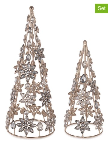 Bizzotto 2-delige set: decofiguren goudkleurig