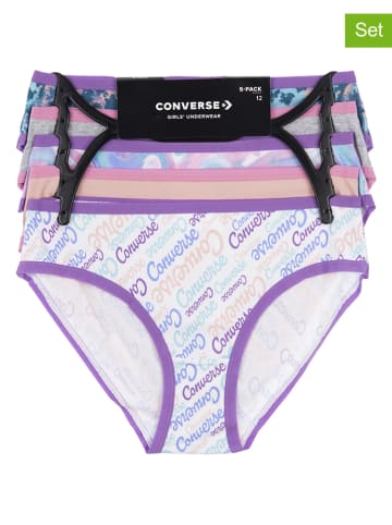 Converse 5-delige set: slips grijs/blauw/lichtroze