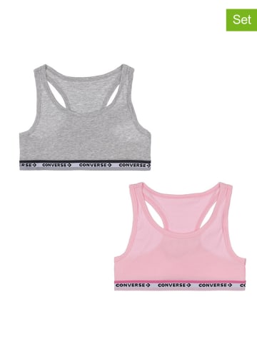 Converse 2-delige set: bustiers grijs/lichtroze