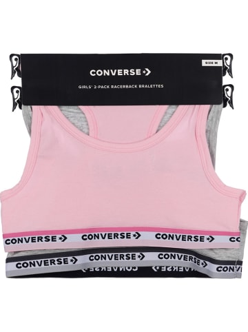 Converse Topy (2 szt.) w kolorze szarym i jasnoróżowym