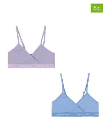 Converse 2er-Set: Bustiers in Lila/ Hellblau