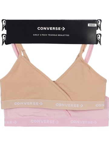 Converse Topy (2 szt.) w kolorze beżowym i jasnoróżowym