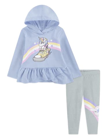 Converse 2-delige outfit grijs/lichtblauw