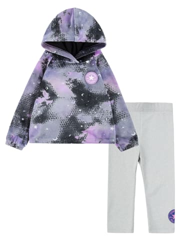 Converse 2-delige outfit paars/grijs
