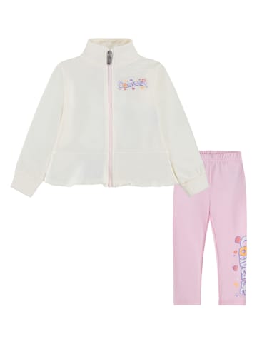 Converse 2-delige outfit wit/lichtroze