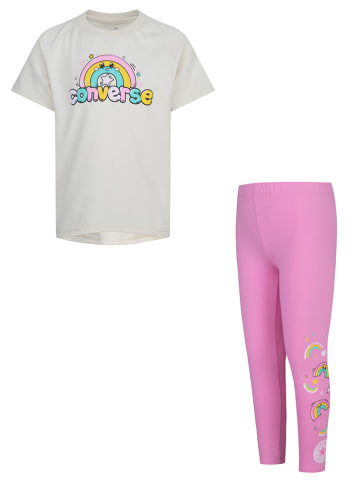 Converse 2tlg. Outfit in Creme/ Pink