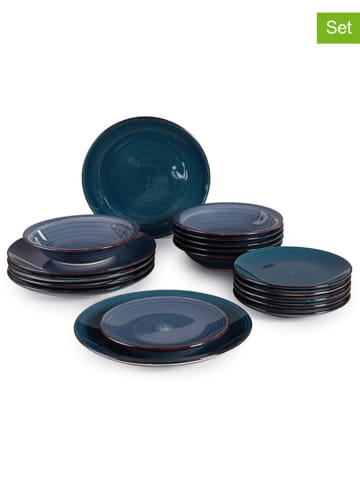 Lifa Living 18-delig tafelservies blauwgroen