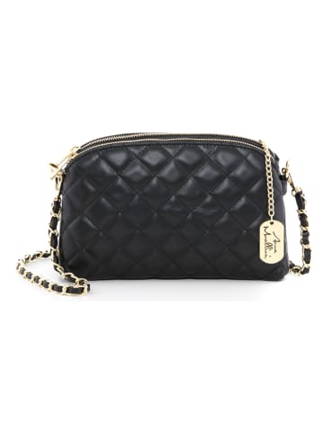 Anna Morellini Leren schoudertas "Geltrude" zwart - (B)26 x (H)16 x (D)6 cm