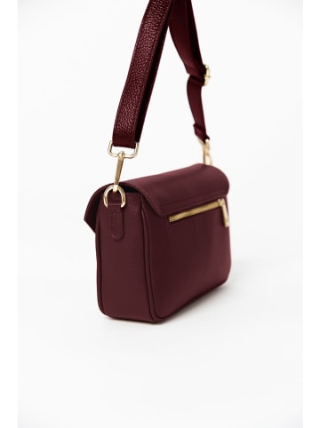 Anna Morellini Leren schoudertas "Stefanetta" bordeaux - (B)24 x (H)16 x (D)6,5 cm
