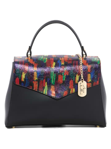 Anna Morellini Leren handtas "Anna Signature #018" zwart/meerkleurig - (B)30 x (H)20 x (D)9 cm