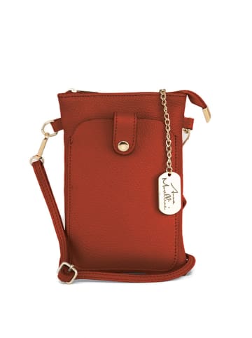Anna Morellini Leder-Handytasche "Erica" in Rot - (B)14 x (H)21 x (T)1 cm