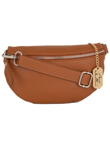Anna Morellini Leder-Gürteltasche "Agnese" in Hellbraun - (B)23 x (H)15 x (T)1 cm