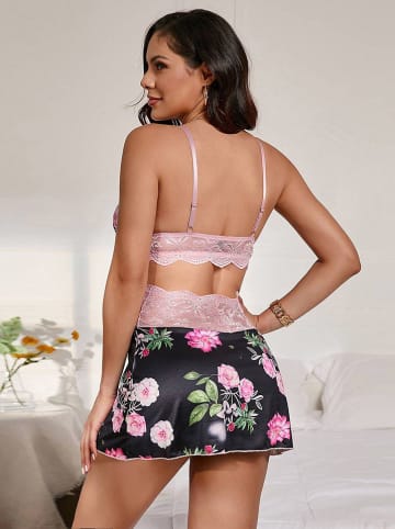 INTIMAX Negligé in Rosa/ Schwarz
