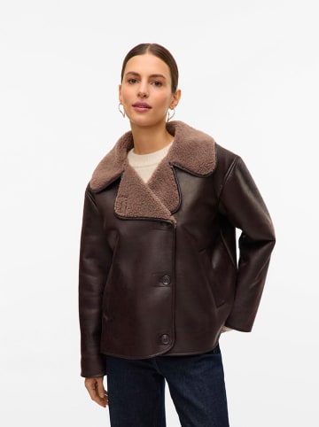 Vero Moda Kurtka "VMMIRANDA" w kolorze brązowym ze skóry syntetycznej