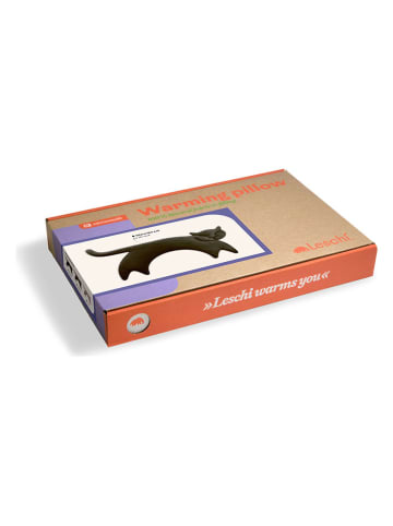 Leschi Bio-Körnerkissen für Nacken & Schultern "Katze Clara" in Rot