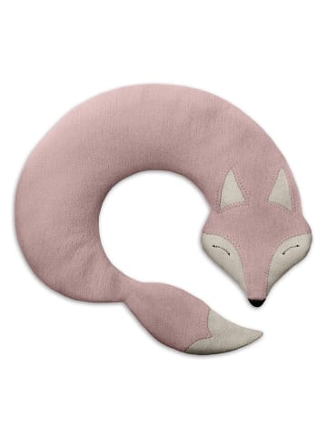 Leschi Poduszka w kolorze jasnoróżowym z organicznymi ziarnami na kark i ramiona