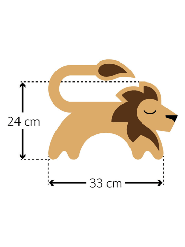 Leschi Bio-Wärmekissen "Löwe Juri" in Hellbraun - (B)33 x (H)24 cm