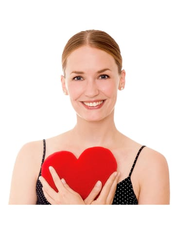 Leschi Bio-Körnerkissen für Bauch und Rücken "Wärmeherz" in Rot