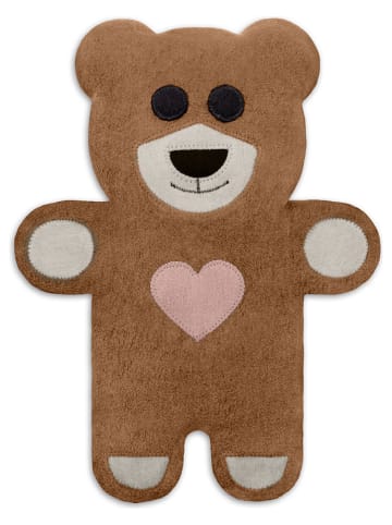 Leschi Bio-Körnerkissen für Bauch und Rücken "Bär Teddy" in Hellbraun
