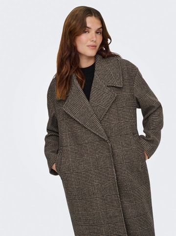 ONLY Übergangsmantel in Schwarz/ Beige